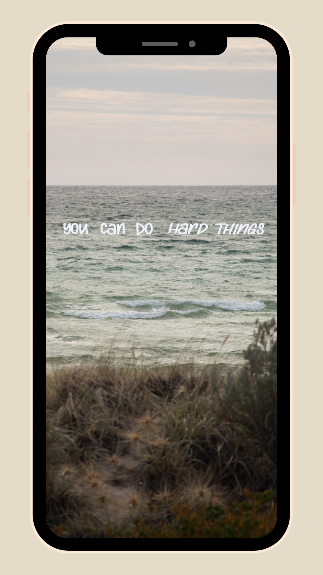 You Can Do Hard Things (Ocean Wallpaper)